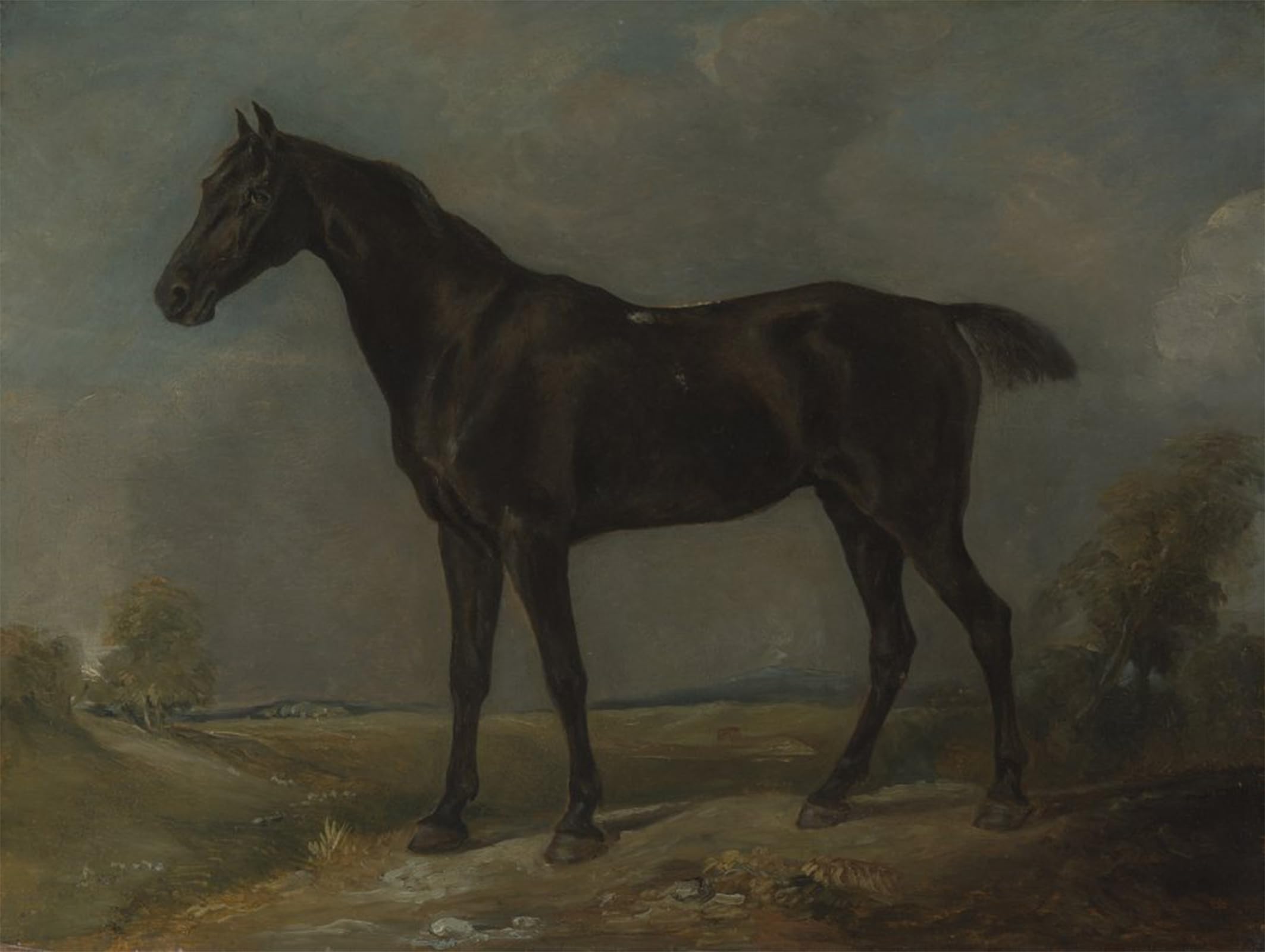 Tableau John Constable cheval noir impression sur toile 60x90cm pour salon - 5