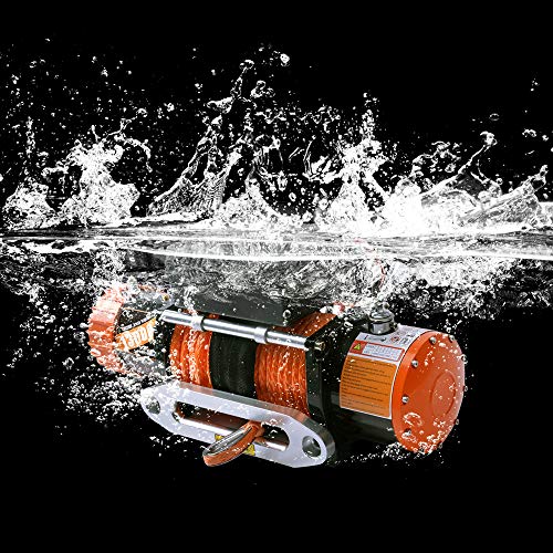 ORCISH 12V 13000-lb Load Capacity Electric Truck Winch Kit Synthetic Rope, Waterproof Off Road Winch for Jeep,Truck,SUV with Wirless Remote