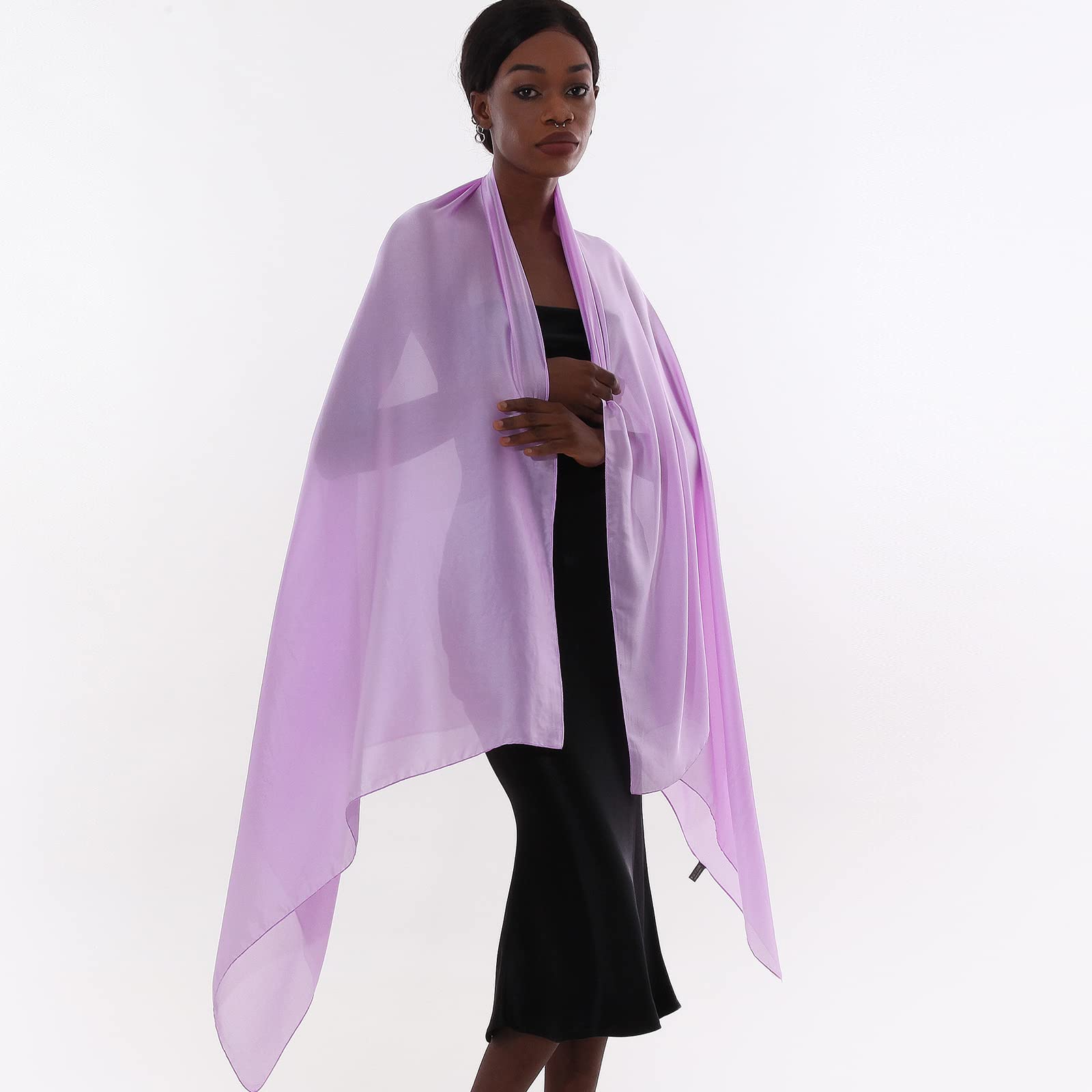 Sciarpa Donna Leggera Scialle Sciarpe Elegante Cerimonia Foulard Pashmina Scilla Stole Primavera Estate