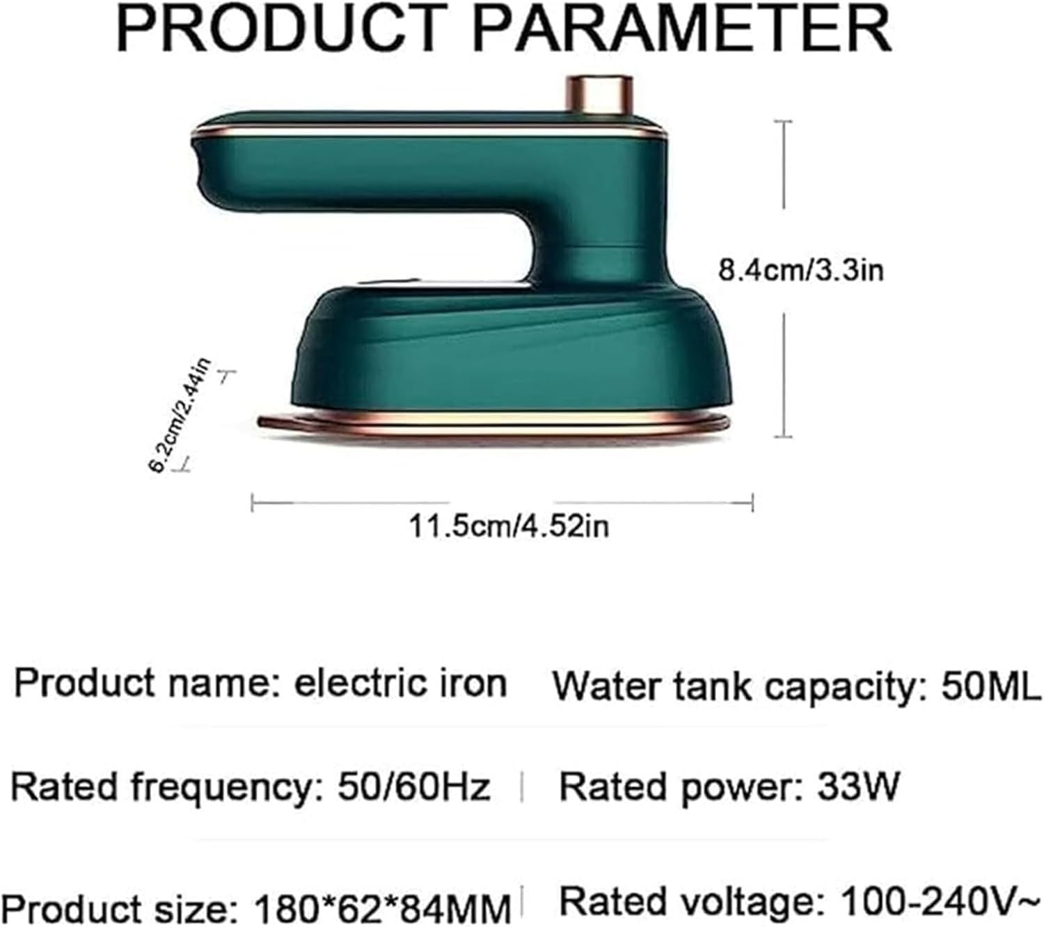 Handheld Portable Steam Iron - 2-in-1 Steamer & Iron, Mini Travel Size For Clothes