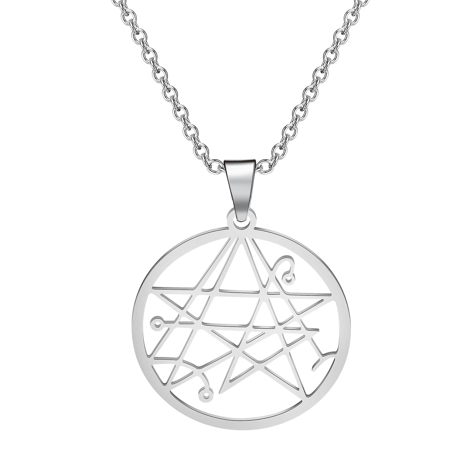 CHOORONecronomicon Pendant Necklace Book of Dead Pendant Necklace Stainless Steel Evil Dead Talisman Necklace