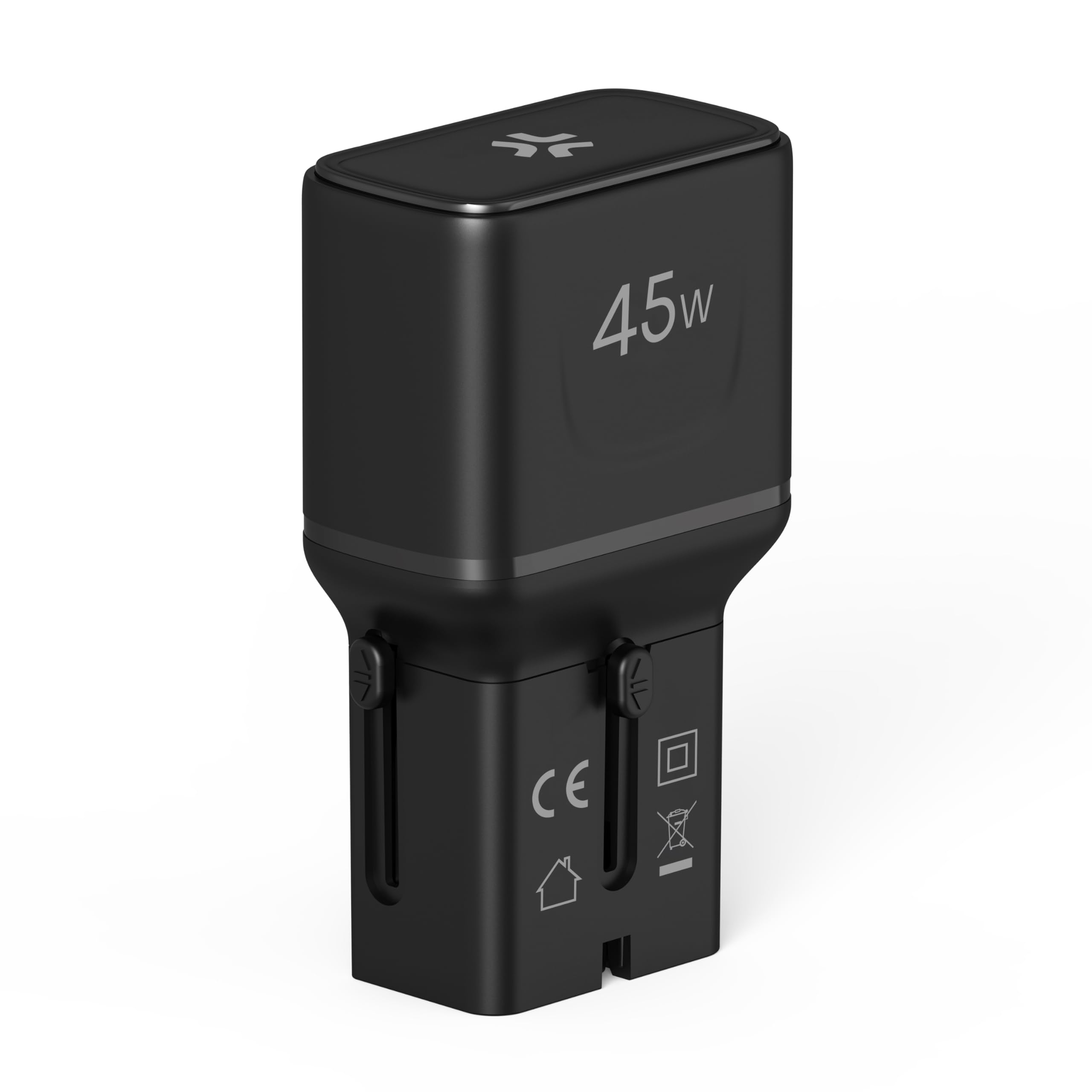 Celly – Adattatore da Viaggio Universale 45W con Doppia Porta USB-C, Compatibile 150+ Paesi, Ricarica Rapida, Design Slim e Sicuro