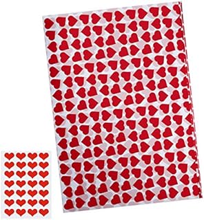 CHRORINE 27 Pcs Valentine's Day Wrapping Tissue Paper with Heart-Shaped Stickers, Sweet Heart Design Wrap Paper,Big Size Tissue Paper for Valentine's Day Wedding DIY Crafts