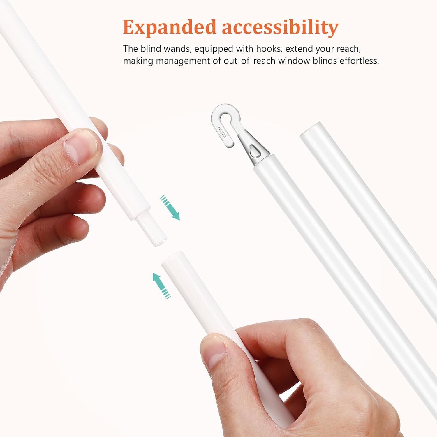 Cabilock 3pcs Blind Tilt Rods Window Blind Replacement Stick Effortless Control for Vertical Streamlined Design for Home Decor for Hard Reach