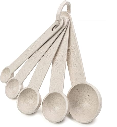Miniatura 4 de Beille Juego de utensilios de cocina de paja de trigo, 19 piezas, pelador, rallador, cucharas y tazas