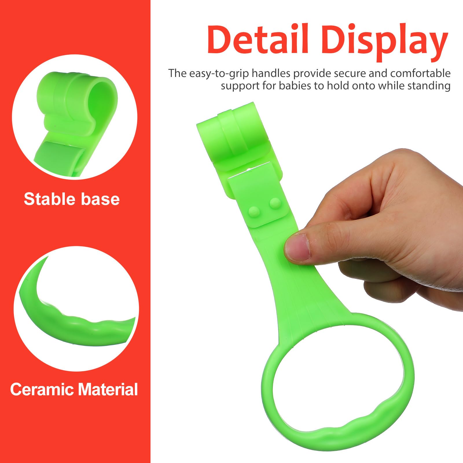 6 Pcs Infant Playpen Pull Rings 6pcs: Standing Assister for Toddlers - Active Gym Accessories Daycare (7. 86x3. 54 Inch) — view 3
