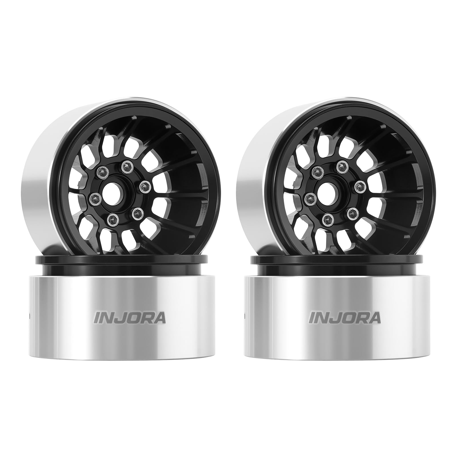 INJORA Turbine 1.9" Aluminum Beadlock Wheels for 1/10 RC Crawler