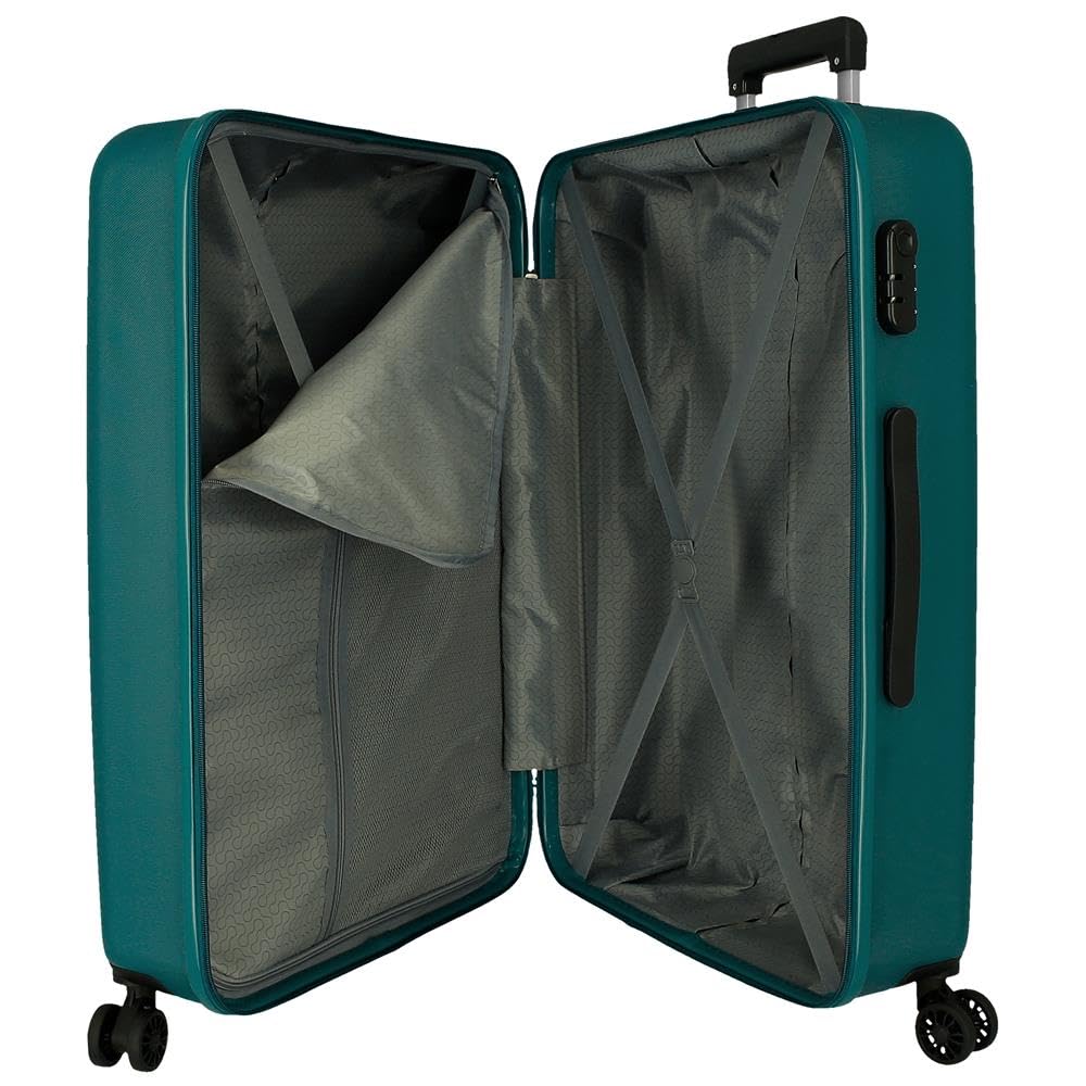 ROLL ROAD Flex Valise Rigide Fabriquée en ABS, Un matériau, Serrure à Combinaison latérale 4 Roues Doubles pour Bagage à Main, Intérieur Pratique avec Un Compartiment