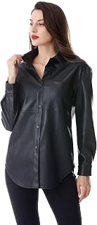 Amazon.com: Women's Leather Shirt