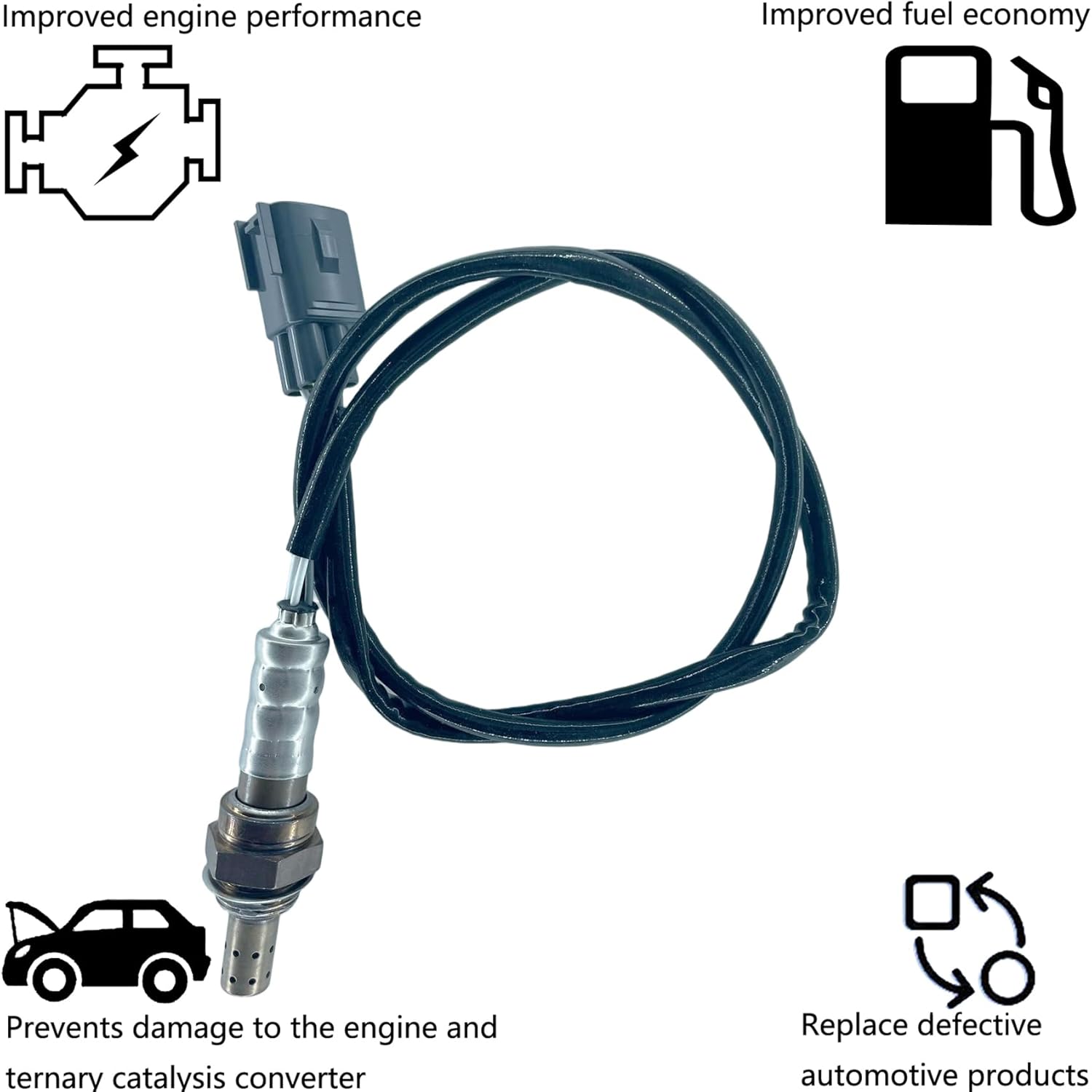 Rear Downstream O2 Oxygen Sensor Replacement for Lexus 2005 2004 2003 2002 2001 Is300 Cylinder 1,2,3 3.0L L6,Replaces#234-4015 13643 75-2256 ES20059