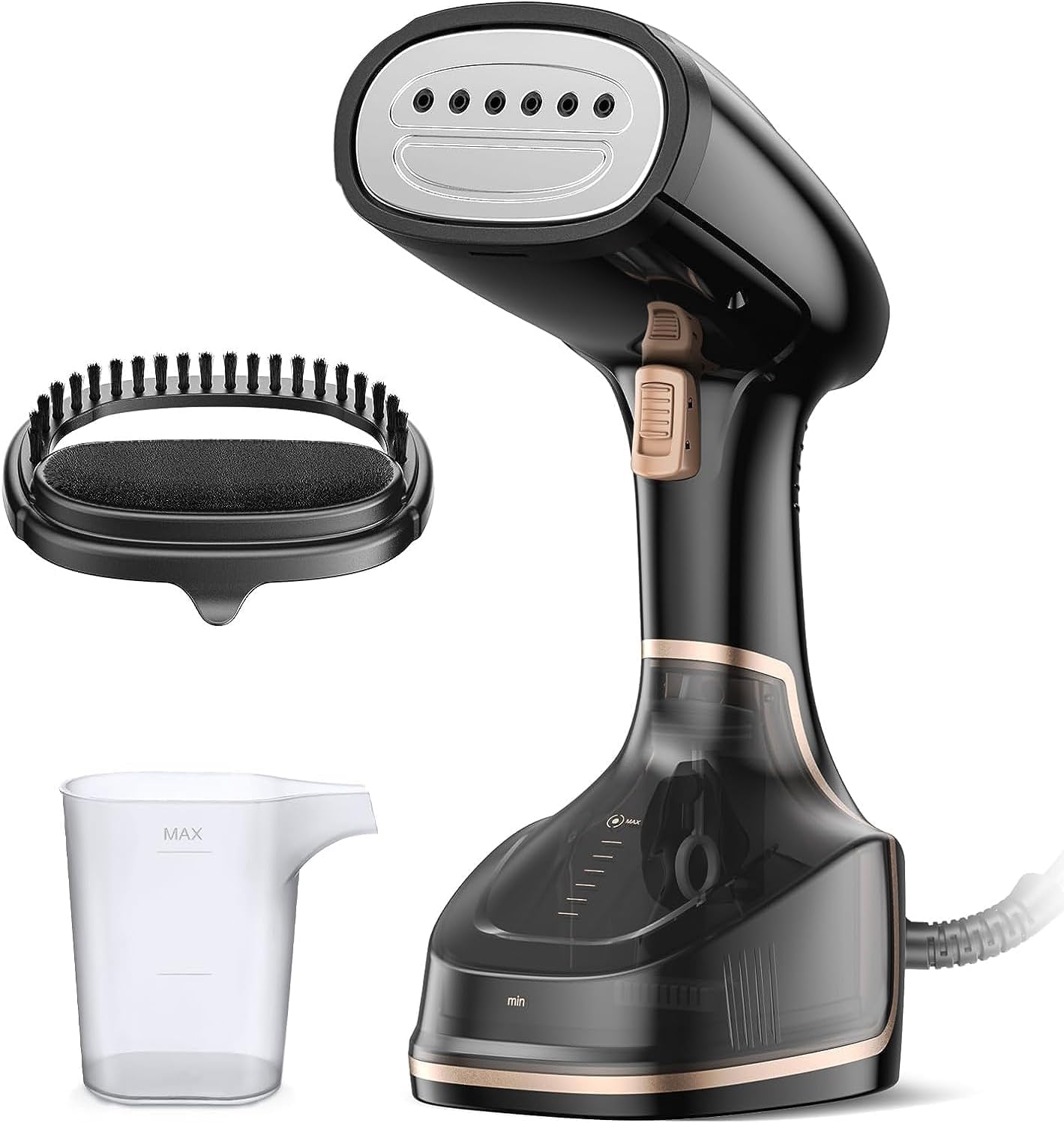 Steamer for Clothes, 1400W Handheld Garment Steamer, Portable Fabric Wrinkles Remover with Fast Heat-up, Auto-Off, 260ml Water Tank, Fabric Brush, Clothing Steamer Iron for Home