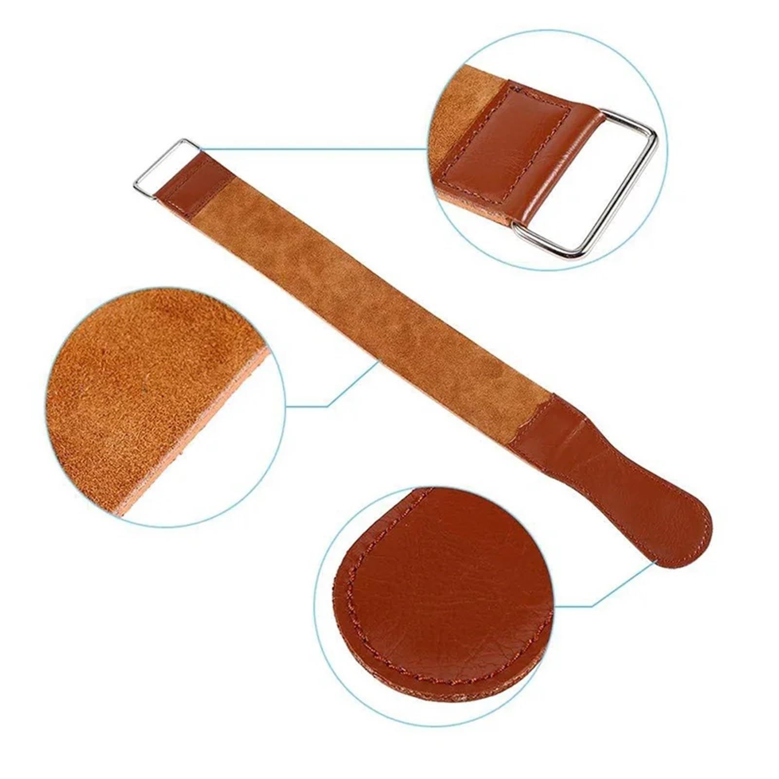 Coramella per Affilatura 1/2/3 pezzi Cinghia for affilatura in pelle for coltelli pieghevoli da barba dritta barbiere Cintura for e lucidatura Per Rasoi, Affilatura Coltelli E Scalpelli(3Pcs)