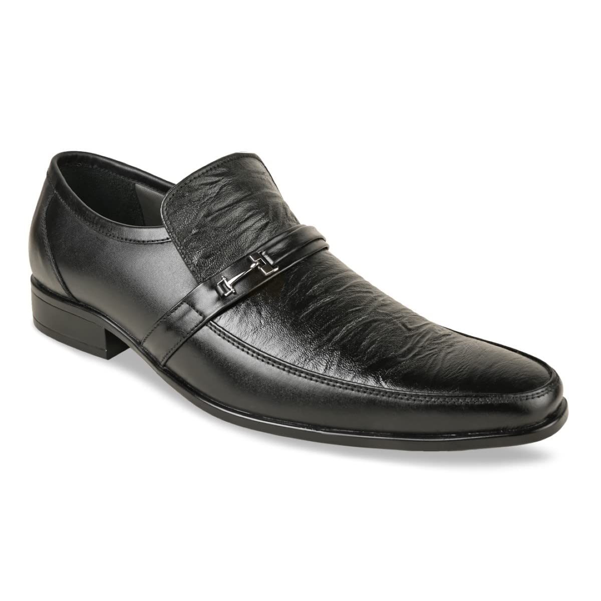 Men Textured Leather Slip Ons-image-34