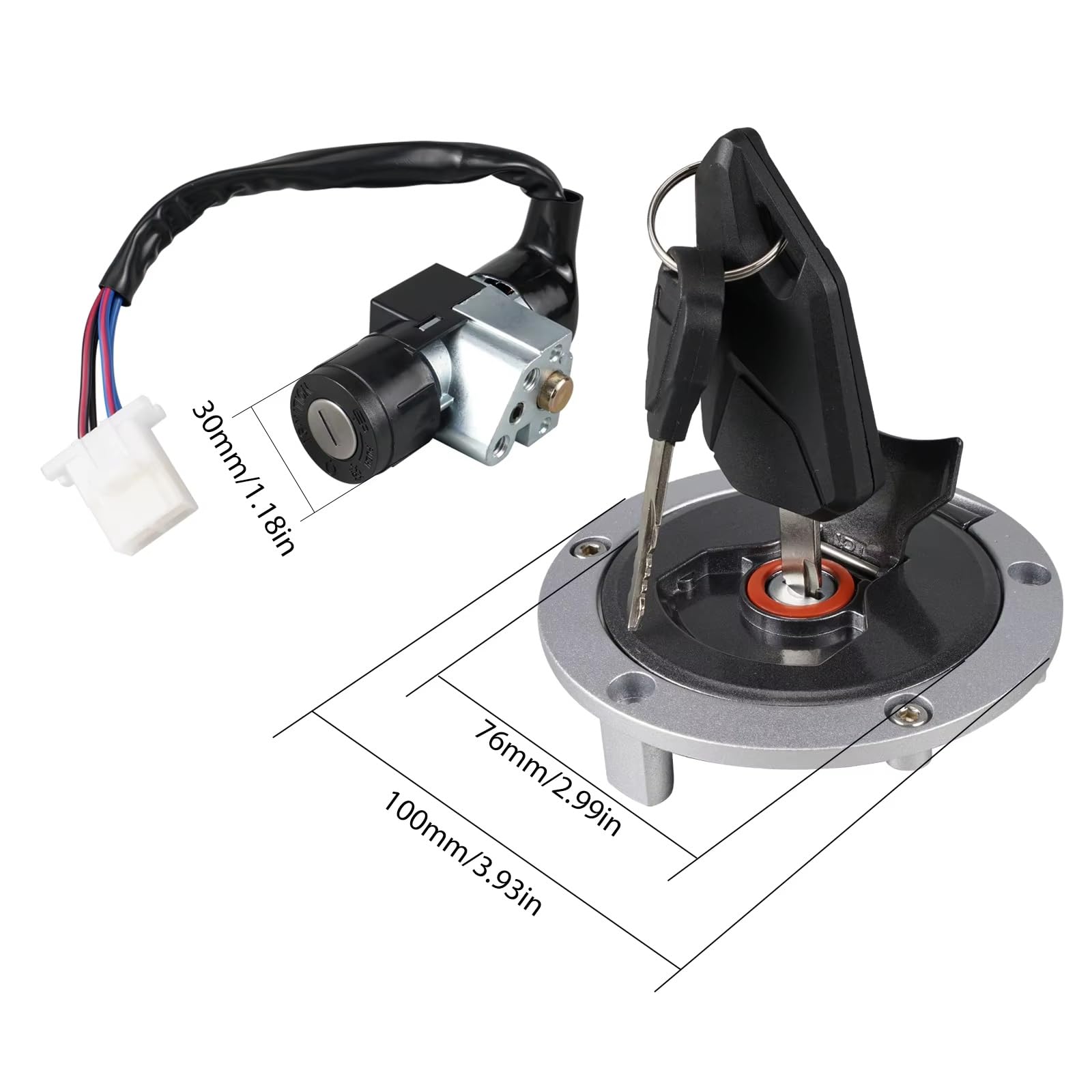 Cerradura Encendido Moto Kit Cerradura Moto Para Para Grom 125 2017-2020 | Interruptor bloqueo llave encendido combustible tapa gasolina Kit llave bloqueo asiento 35010-K26-B03