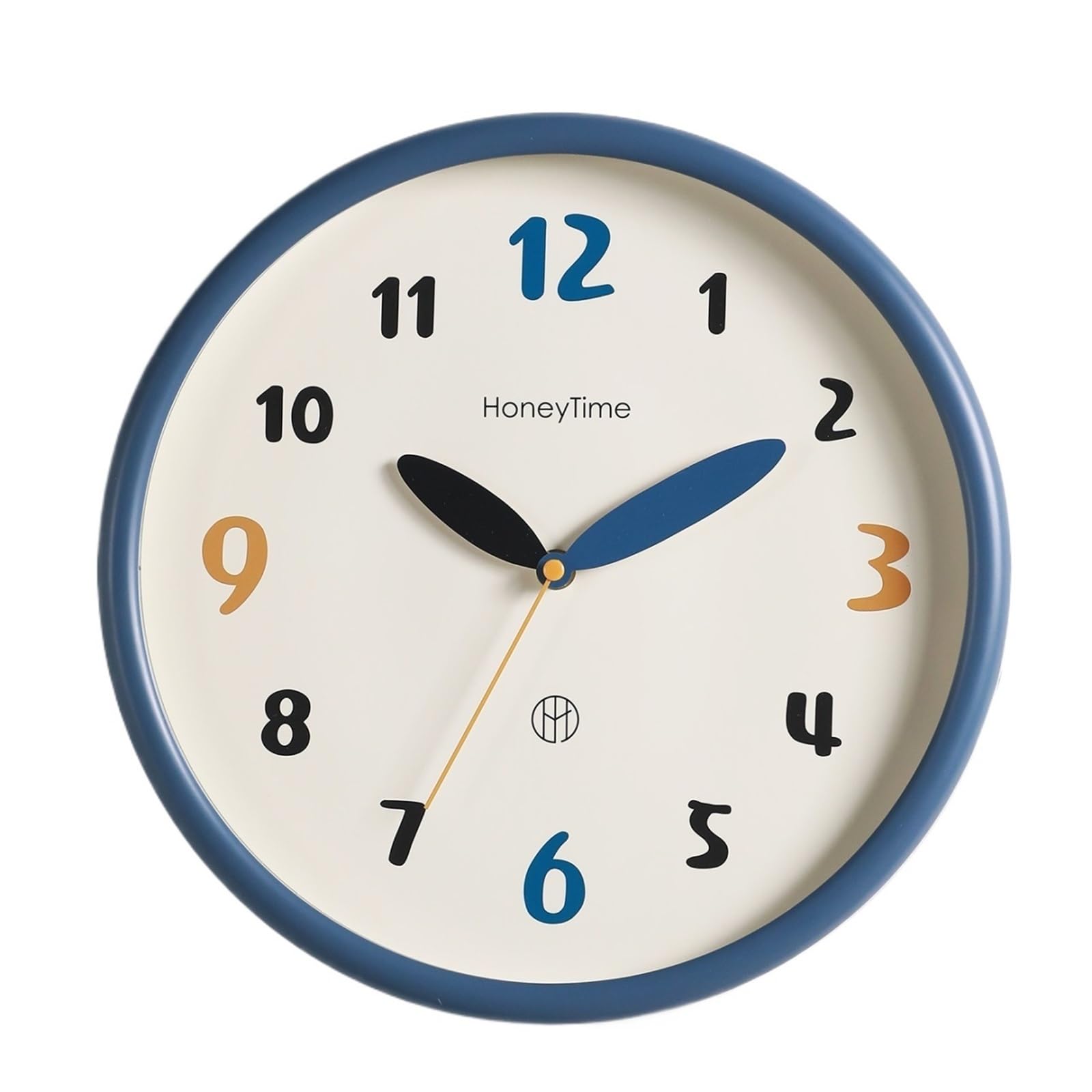 BDFJEDS Wall Clock Modern Round Wall Clock Simple Hanging Watch Silent Quartz Movement Minimalist Home Office Bedroom Decorations(Blue)
