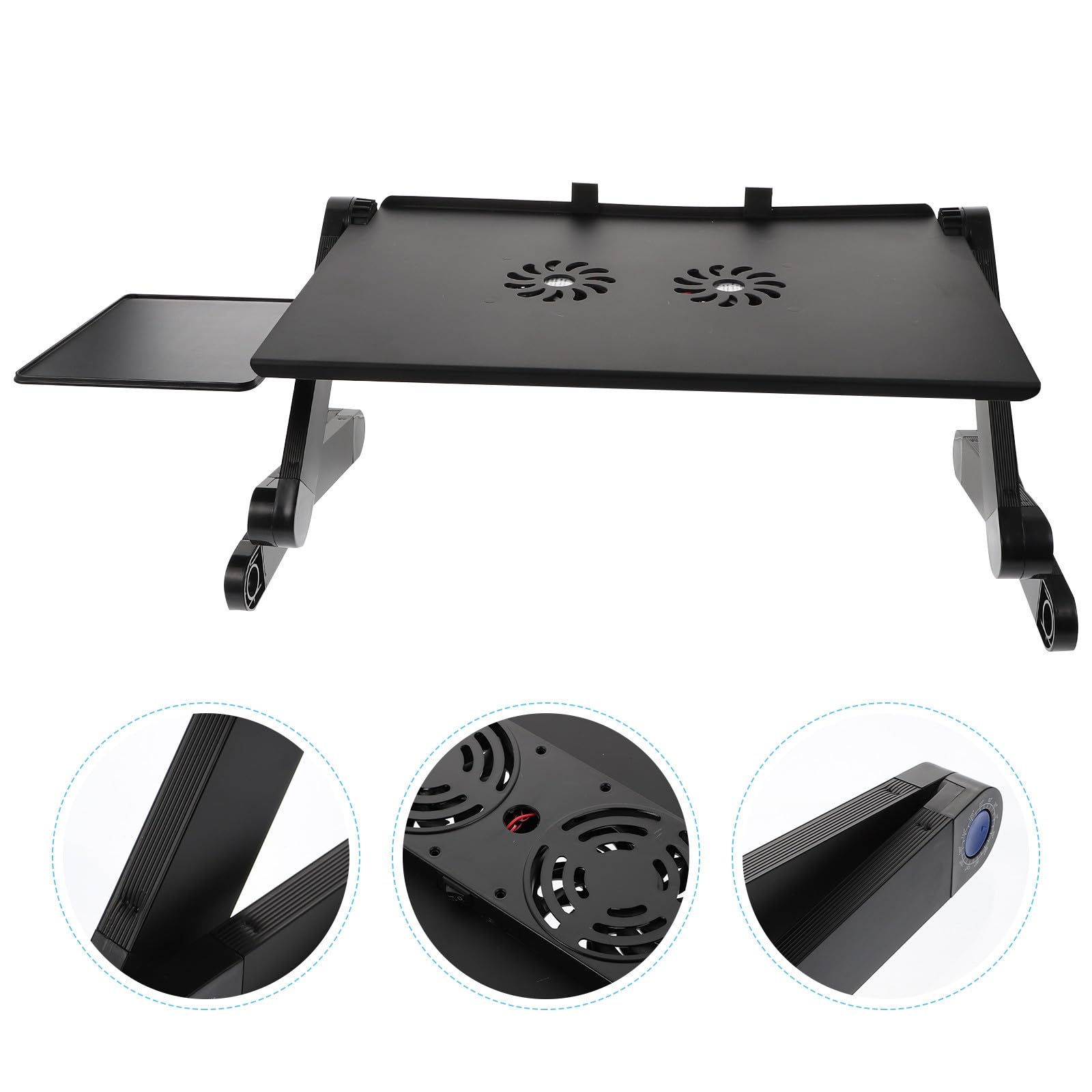 Garneck Supporto per Computer Portatile Regolabile in Altezza in Lega di Alluminio Design Ergonomico e Ventilatore per Vacanze Estive e Uso Desktop