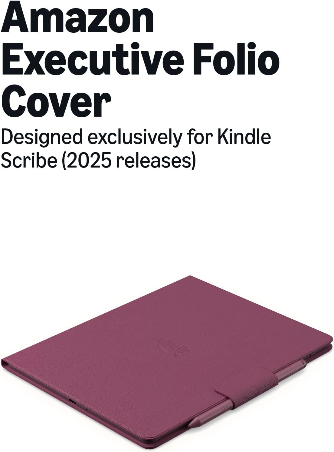 Introducing Amazon Kindle Scribe Executive Folio Cover with Magnetic Attach, Sleek Protective Case - Premium Leather