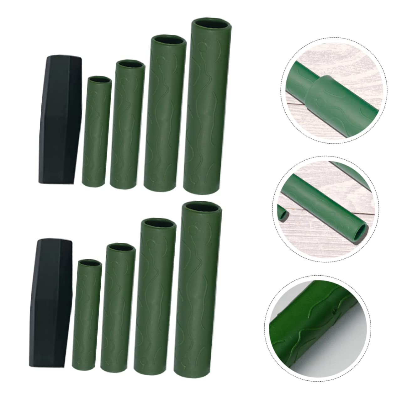 CashMuch Gartenpfahl-Verbindungsrohre 20 Stück - Pflanzenstützstab Verbinder Für Gewächshaus & Rankhilfen