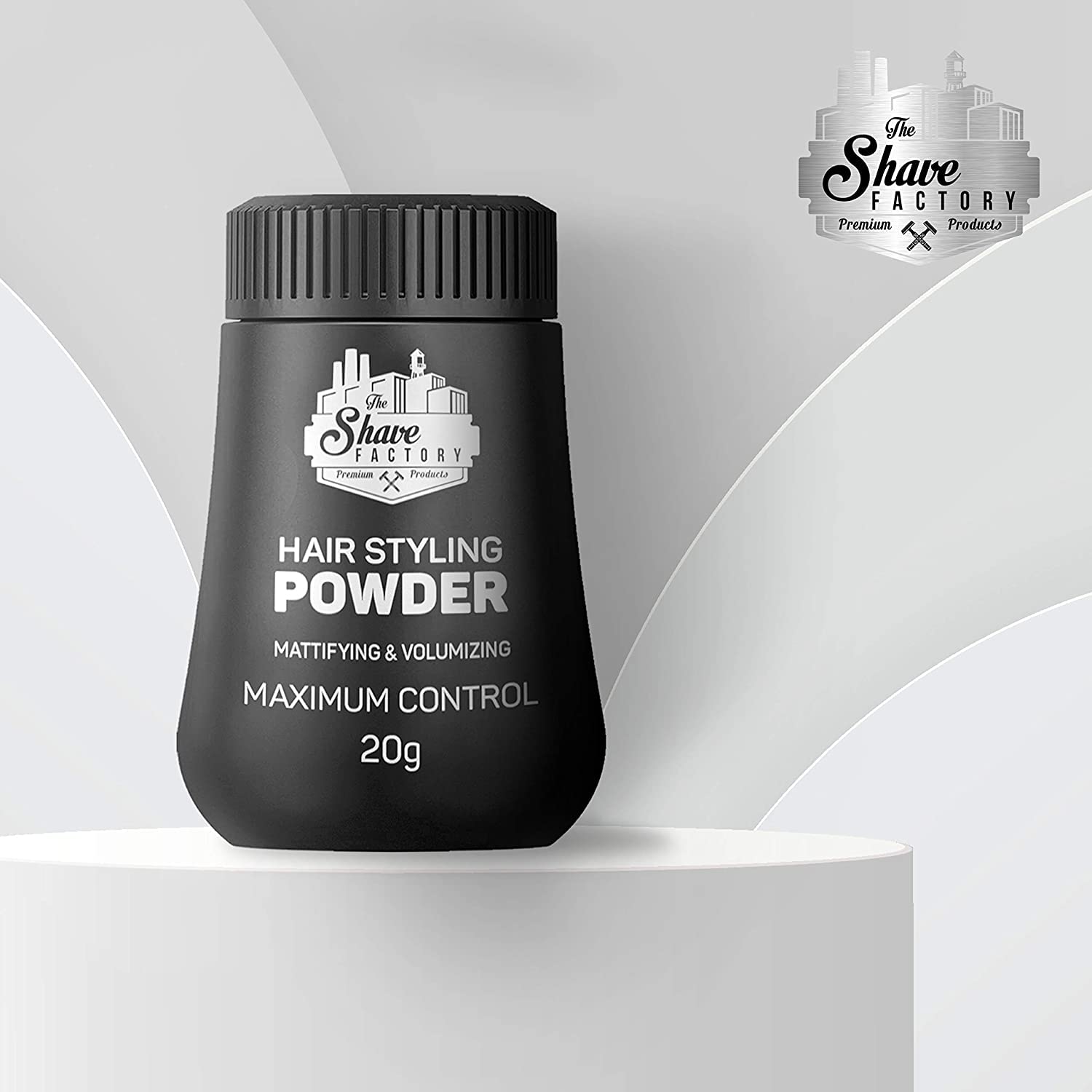 The Shave Factory Puder do stylizacji włosów – matowy i obszerny dla niezrównanej tekstury, objętości i matowego wykończenia – idealny do każdego wyglądu i rodzaju włosów, 20 g (2 sztuki, klasyczny)