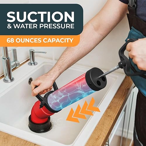 Miniatura 10 de Serpiente de drenaje 2.0 50 pies - con accesorio de taladro - Serpiente de plomería ideal para desbloquear fregadero y drenaje - Sinfín de drenaje