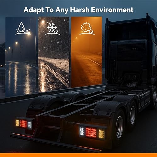 Miniatura 15 de G-PLUS Kit de luces traseras LED de acero para remolque, compatible con remolque/camión con luz trasera ovalada de 6 pulgadas y lámpara de marcador