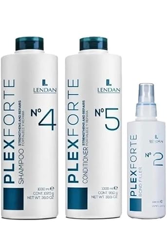 Lendan Plex Forte Kit Intense - No. 2 + No. 4 Liter + No. 5 Liter - 1000ml  36 Fl Oz.