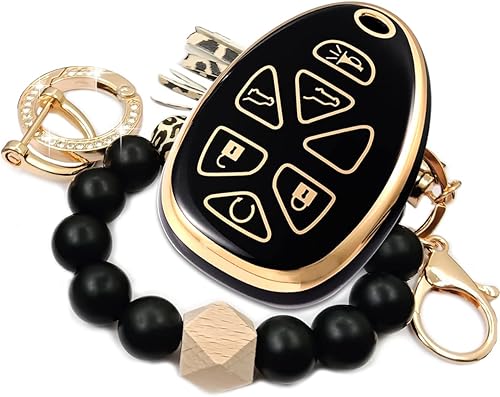 Funda para llavero Chevrolet Suburban Tahoe Traverse Cadillac Escalade GMC Yukon Saturn con pulsera y soporte para llaves