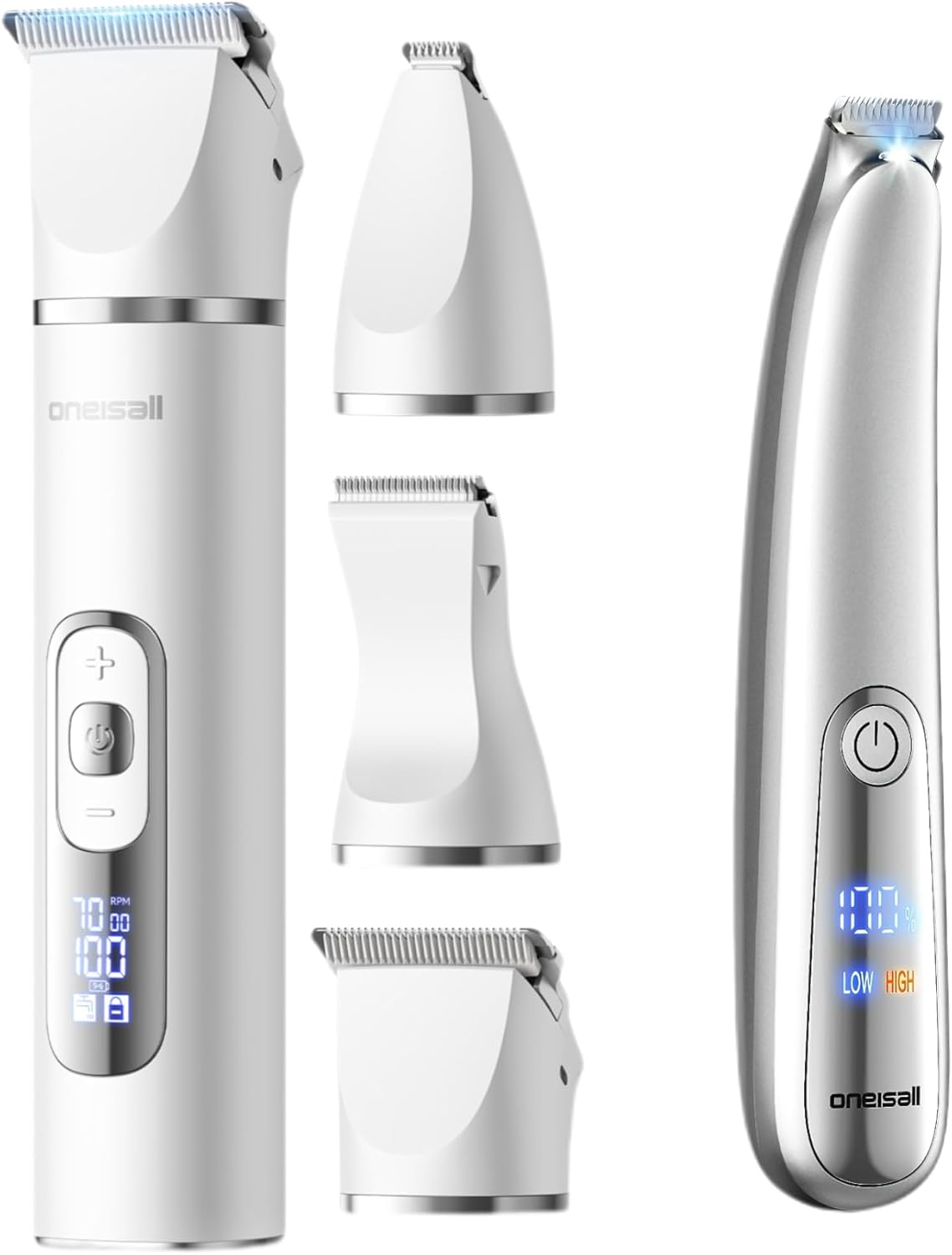 oneisall 3 in 1 Cat Grooming Kit and 2-Speed Pet Paw Trimmer