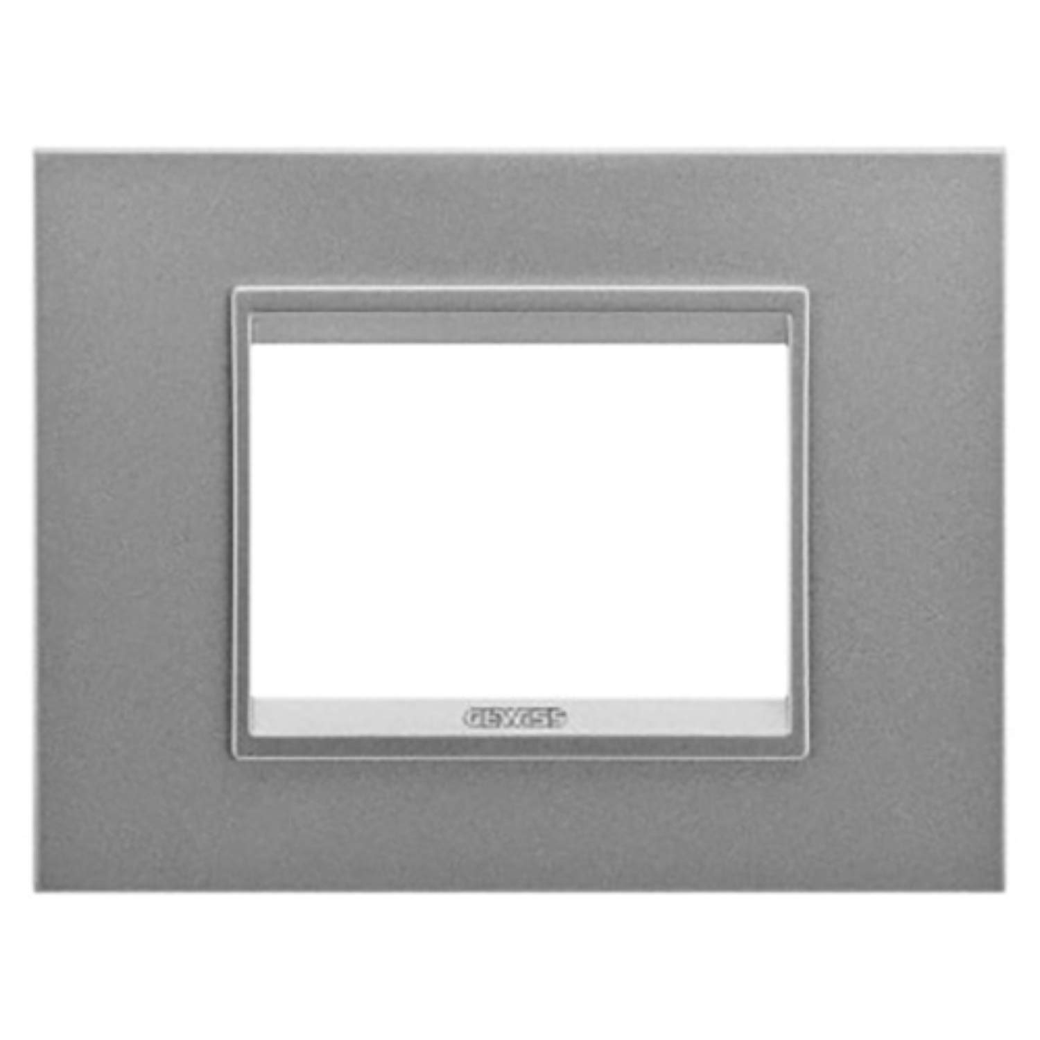 Plaque Lux en métal 2 modules Chorus GW16202XA gris aluminium