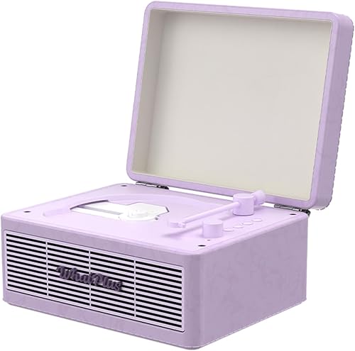 Miniatura 9 de Reproductor de CD portátil con Bluetooth 5.2, batería recargable y altavoces integrados, diseño de maleta retro de alta fidelidad para decoración