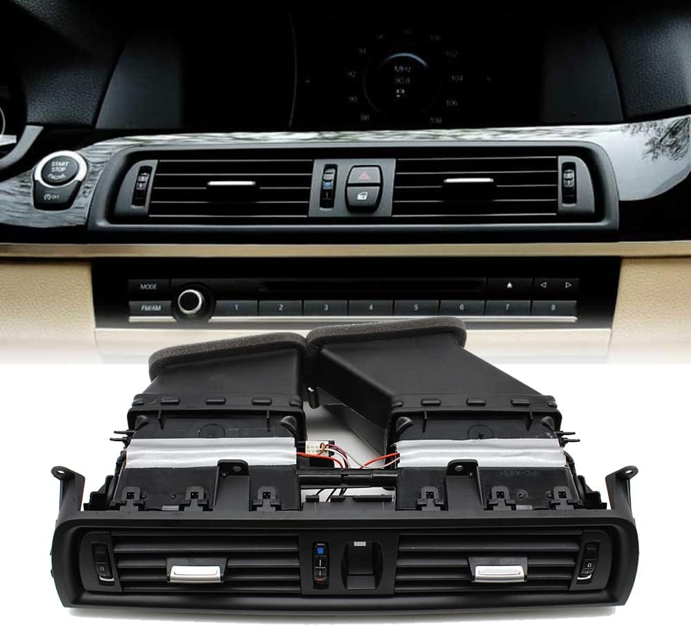 Front Central Air Conditioner Vent Grille Outlet Assembly Fit For BMW 5 Series F10 F11 523 525 528 530 64229209136 64229166885(Without Chrome)