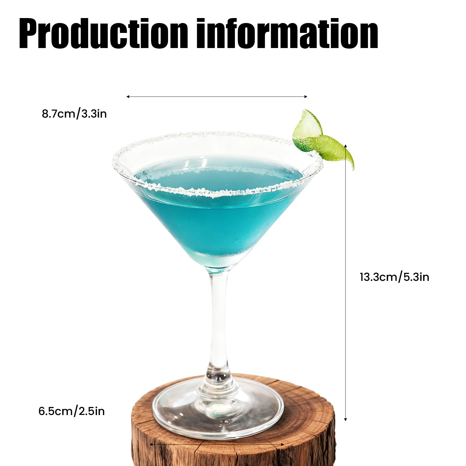 6 bicchieri da Martini classici in vetro soffiato a mano, 104,9 g, perfetti per Martini Cosmopolitan Gimlet Home Bar Party e set regalo di eleganti bicchieri Martini