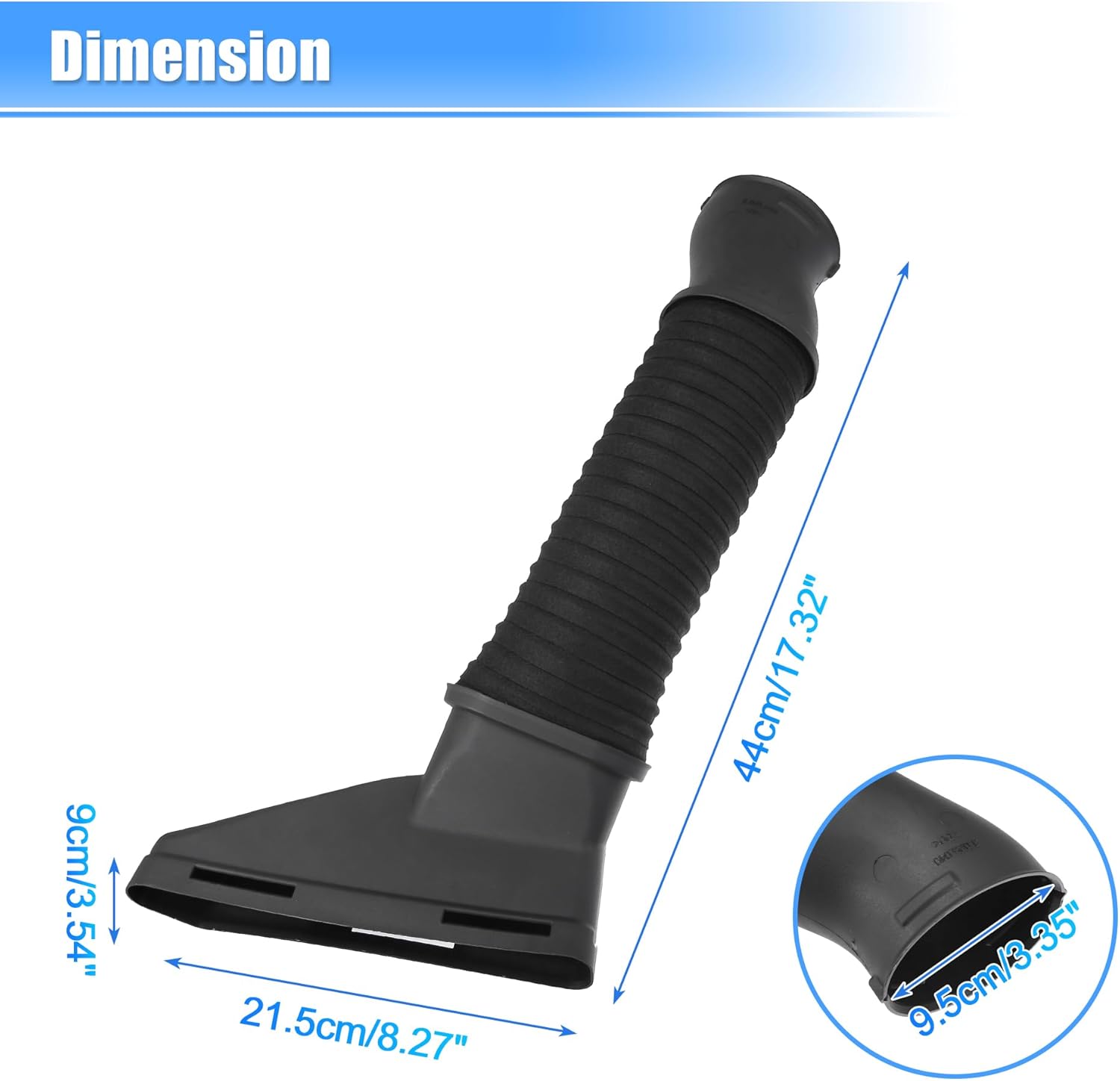 uxcell Car Air Intake Hose Tube for Mercedes-Benz S550 S63 2014-2017 No.A2780904982 Plastic Rubber Black