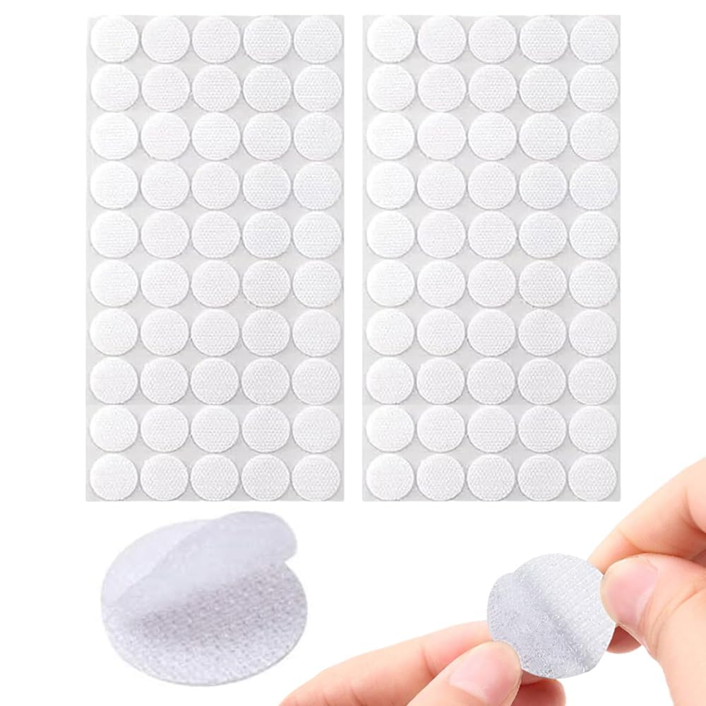 Hook & Loop Round Dots Self Adhesive – 13mm Nylon Strong Adhesive Dots | Waterproof & Reusable Fastener Tape | Multi-Purpose Velcro Stickers for Home, Office, Car & DIY (100)-image-5