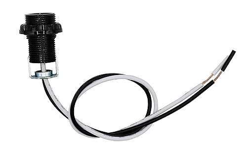 Miniatura 3 de Creative Hobbies Candelabro E12 con cables de 12 pulgadas, rosca externa, soporte de montaje, anillo de acabado y sin llave  Paquete de 4