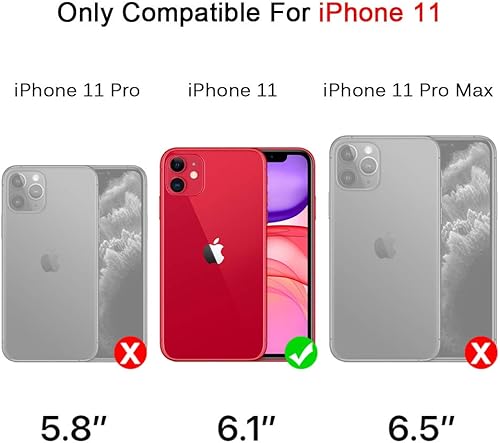 Miniatura 6 de MAXCURY Funda protectora para iPhone 11, resistente con absorción de golpes, sin protector de pantalla, parachoques de policarbonato duro + cubierta