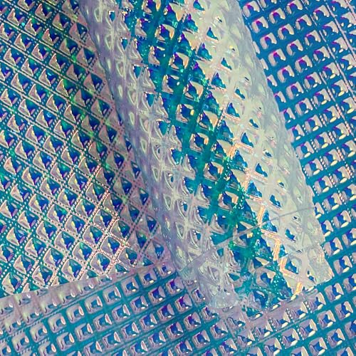 Film vinyle holographique bleu irisé transparent PVC couture bricolage