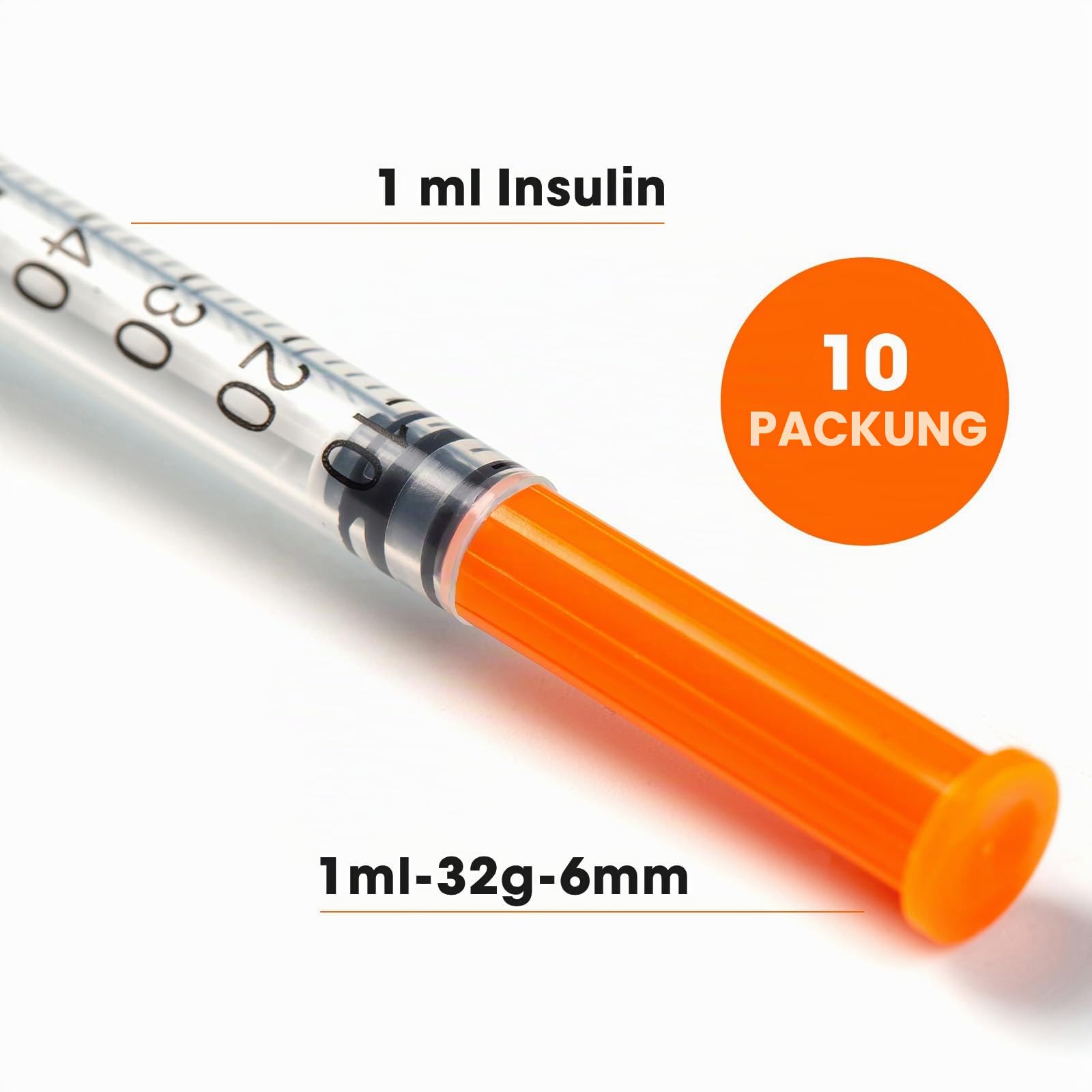Mehrzweck-Messwerkzeuge aus Kunststoff, 1 ml/cc, 32 g, 6 mm, einzeln verpackt, 20 Stück