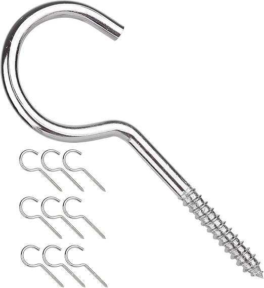 LSYGXYZ Large Screw Hooks, 4 Inches Heavy Duty Ceiling Hooks for Indoor