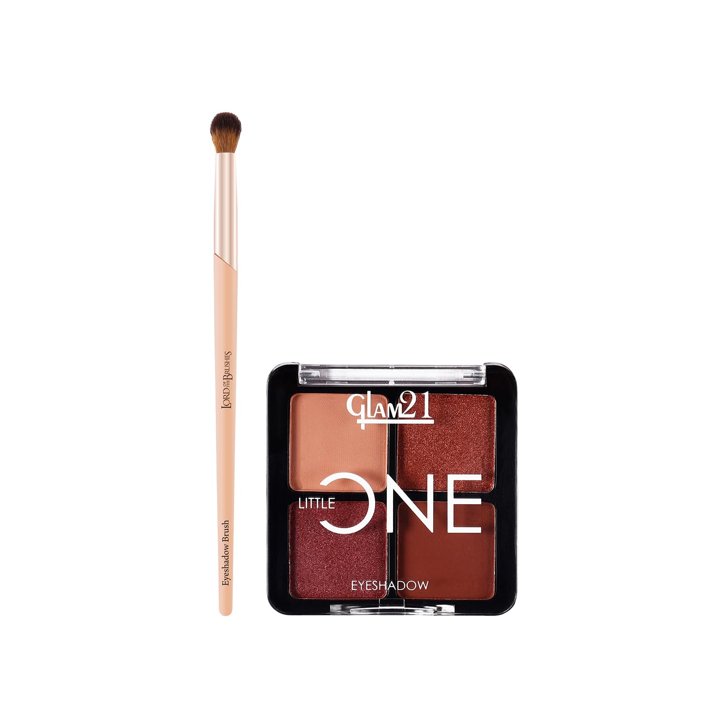 Glam21 Little One 4-in-1 Eyeshadow Palette,Portrait Mode - 3.5gm & Eyeshadow Brush | Ultra-Pigmented, Blendable Mattes & Shimmers | Soft, Durable Brush for Flawless, Long-Lasting Eye Makeup |Combo Pack Of 2-image-35