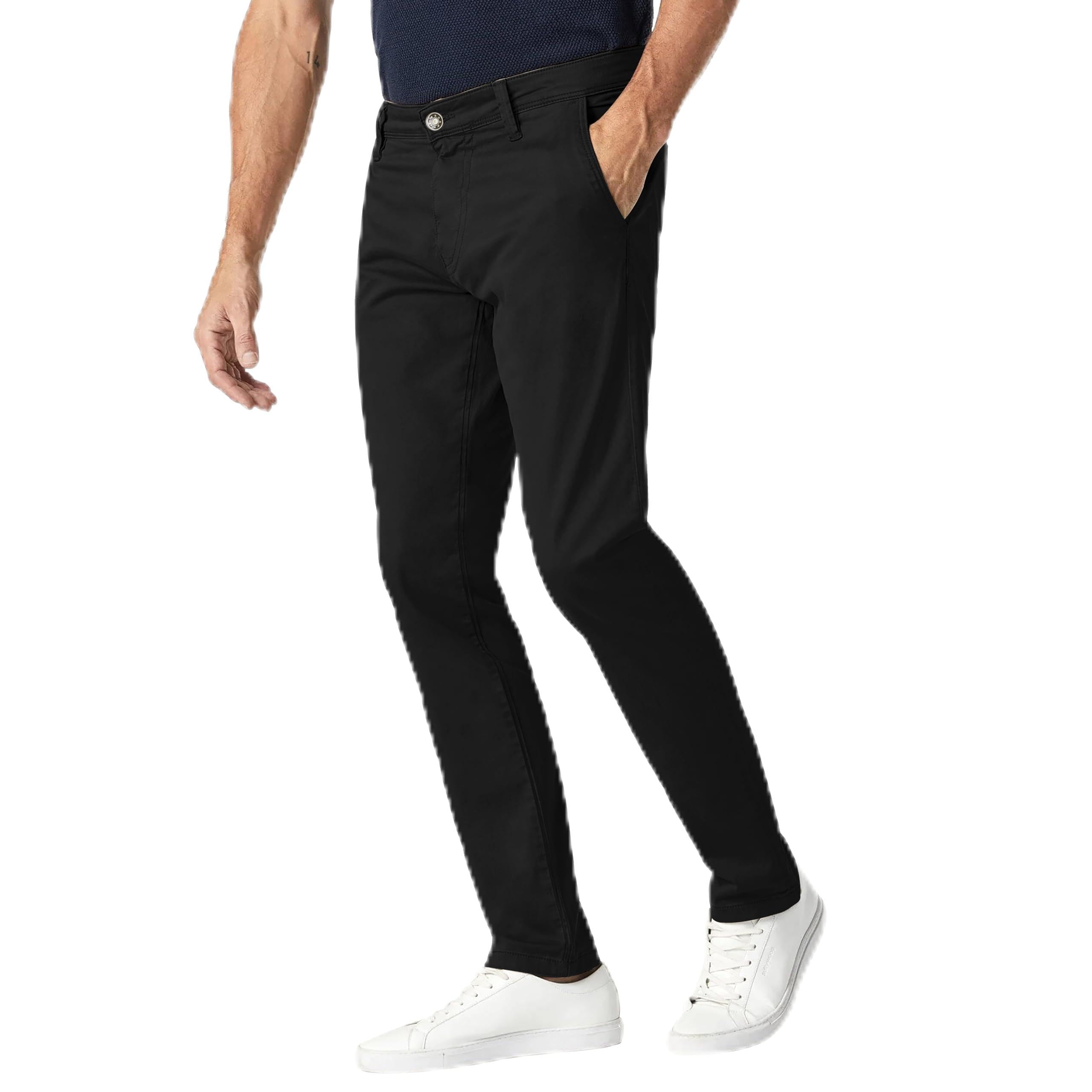 Bikers Gear Australia BGA Motorcycle Jeans for Men Chino Kevlar Jeans Made with Dupont™ Kevlar® Biker Pants Protective Motorcycle Trousers Aramid with Protective CE Armour Black