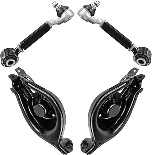 Miniatura 118 de Detroit Axle - Kit de 4 brazos de control delanteros para Chrysler 300 Dodge Challenger Charger Magnum, 2 brazos de control delantero inferiores con