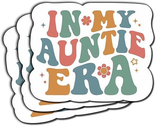 Calcomanías de vinilo impermeables para tías, hermanas o mujeres familiares, calcomanías estéticas retro geniales para botellas de agua, portátiles,