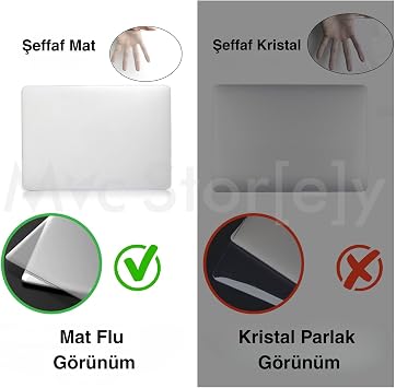 McStorey MacBook Pro 16 Touch Bar Uyumlu Sert Kapak Hardcase Mat Yüzey İnce Hafif Darbe Çizilme Koruma A2141 Şeffaf