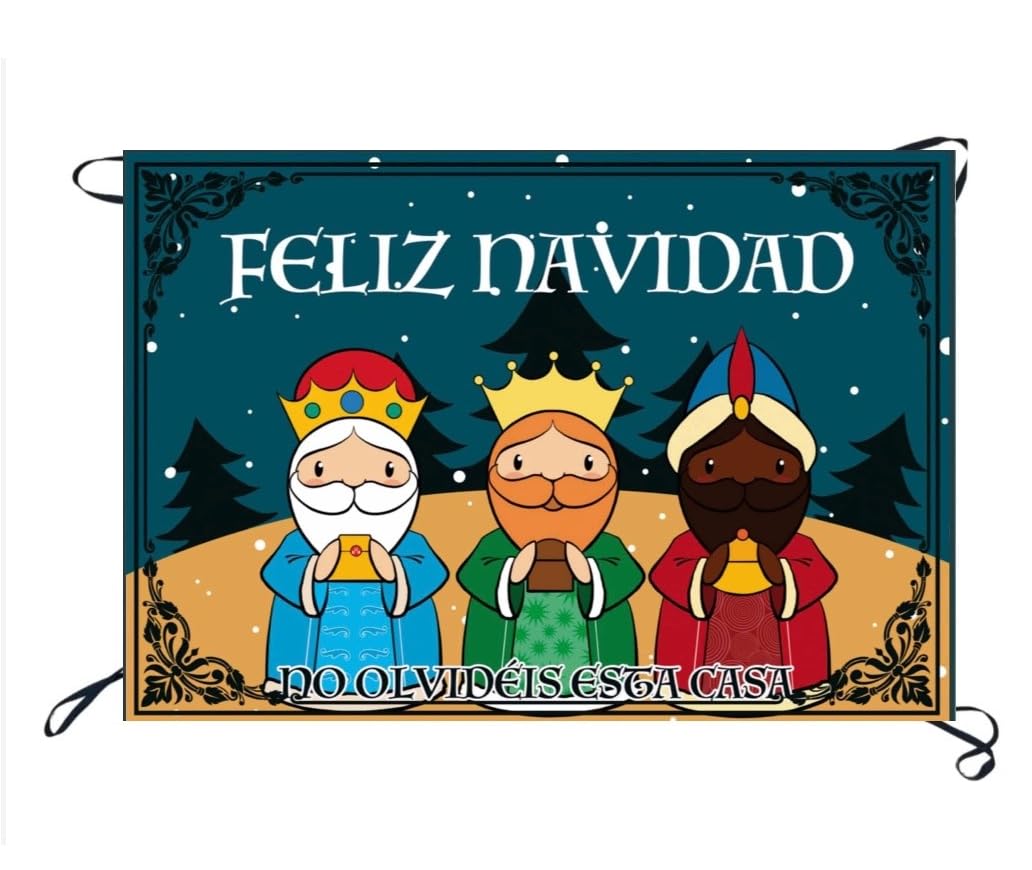 Balconera Reyes Magos | Colgadura Decorativa de Navidad para Balcones o Ventanas con Toque Naif | Ancestrad