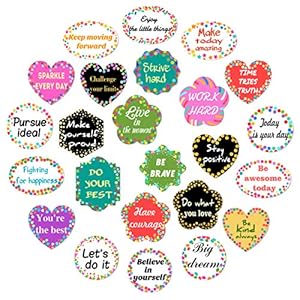 STOBOK Beloning Motivationele Stickers 24 Stks met 200 Lijmpunt, Papier Inspirerende Planner Stickers Positieve Zeggen…