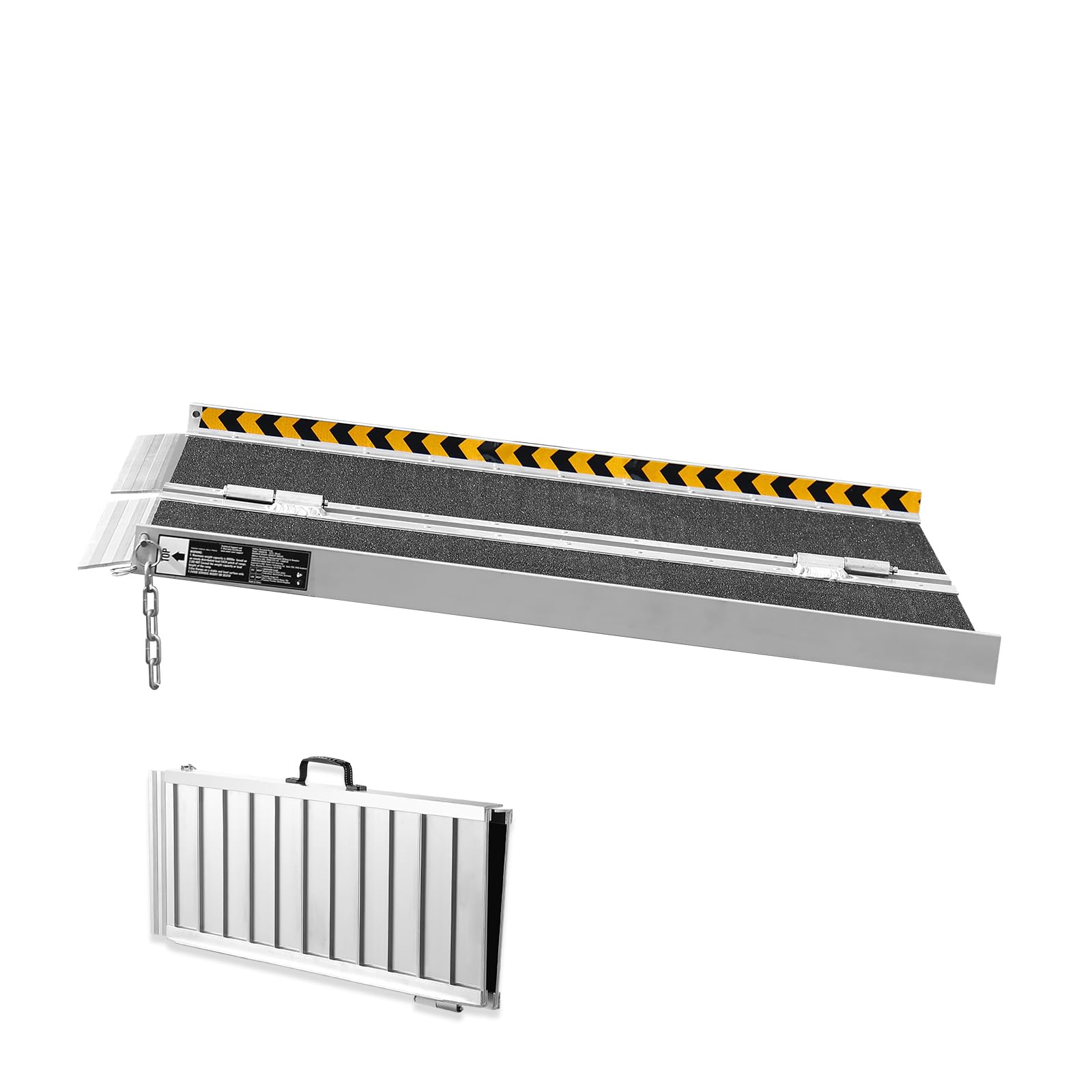 Happybuy Portable Wheelchair Ramp, 3 ft, 800 lbs Capacity, Non-Slip Aluminum Folding Threshold Ramp, Foldable Mobility Scooter Ramp for Home Steps, Stairs, Doorways, and Curbs