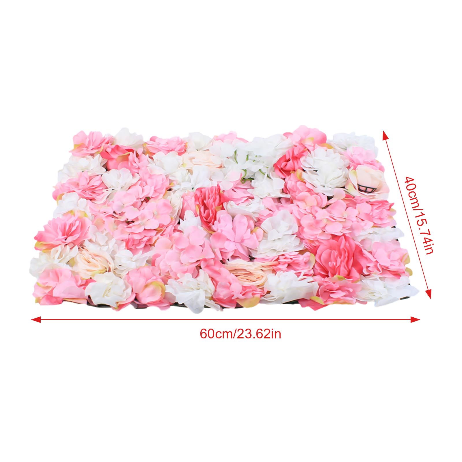 12 Stück Künstliche Blumen Wandpaneele, Blumenwandpaneel, 40x60cm | Seidenstoff, Wanddeko Blumen, für Hochzeit, Valentinstag, Zuhause,Hintergrunddekoration