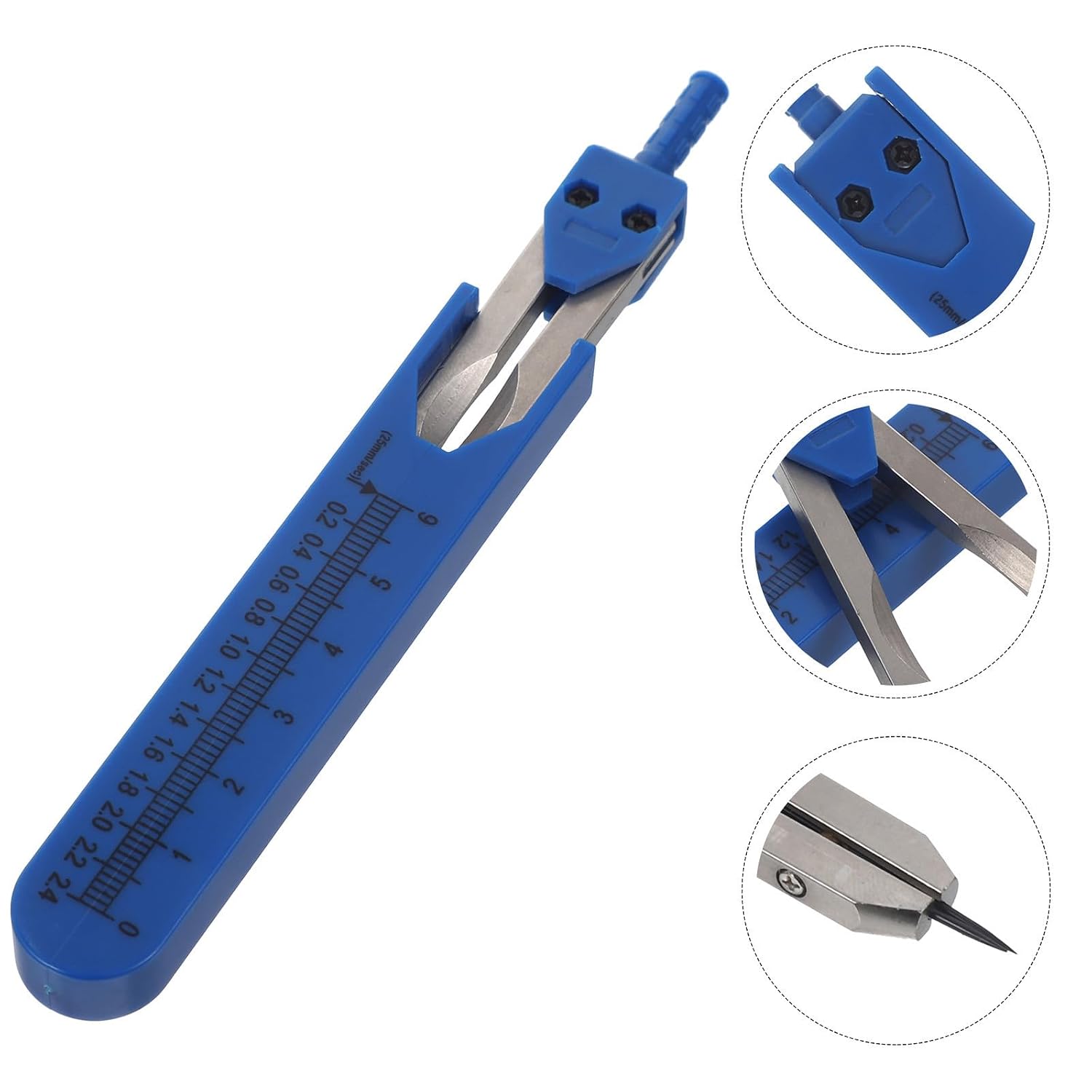 MERRYHAPY Electrocardiogram Ruler Measuring Calipers with Screw-Mount Design and Metal Construction, Includes Storage Case with Measurement Reference, for Nurses and Doctors in Diagnostics