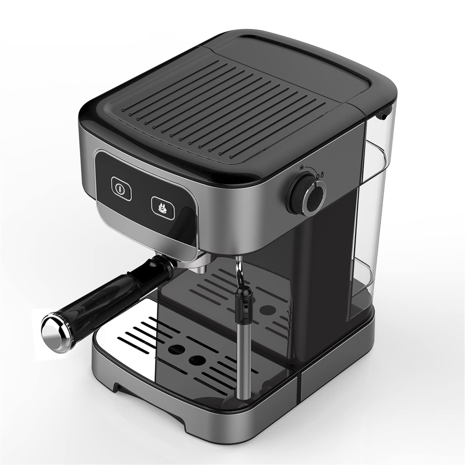 DieffematicKF Cafetera Máquina de café Espresso, cafetera de precalentamiento instantáneo con espumador de leche, Cafetera, capuchino, vapor de agua caliente (Color : CM6868 N BCG300, Size : AU)